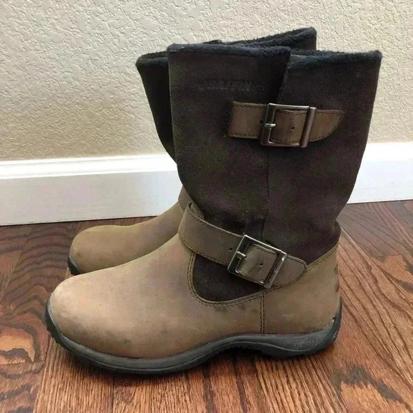 Baffin Danka Women’s Bell-W009 Boots Size 6 Chocolate Color $199 Buckle - Picture 15 of 16
